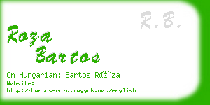 roza bartos business card